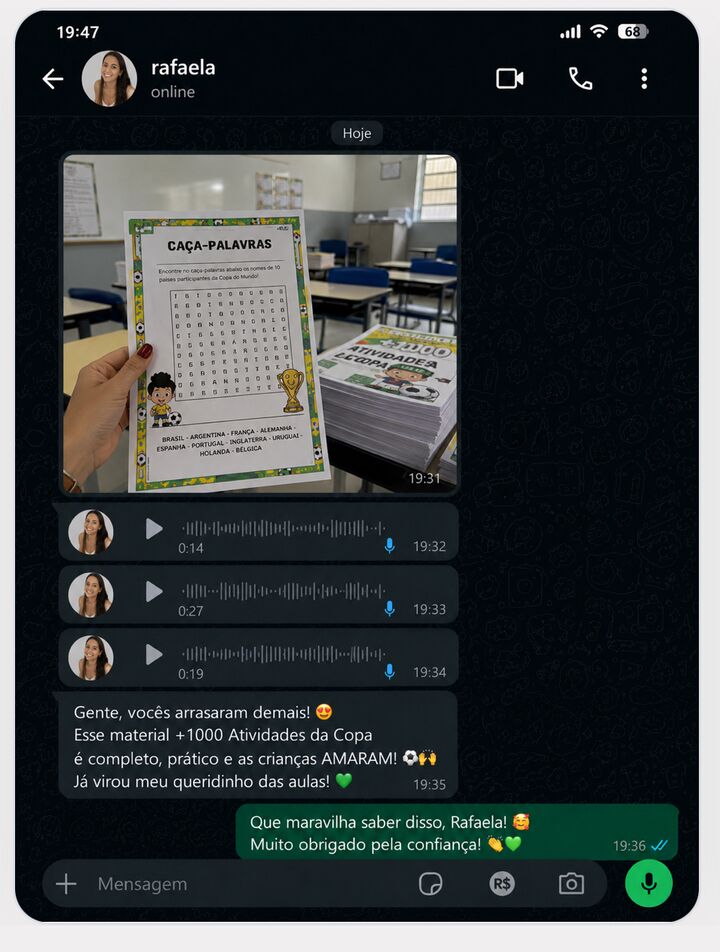 Print WhatsApp · Rafaela